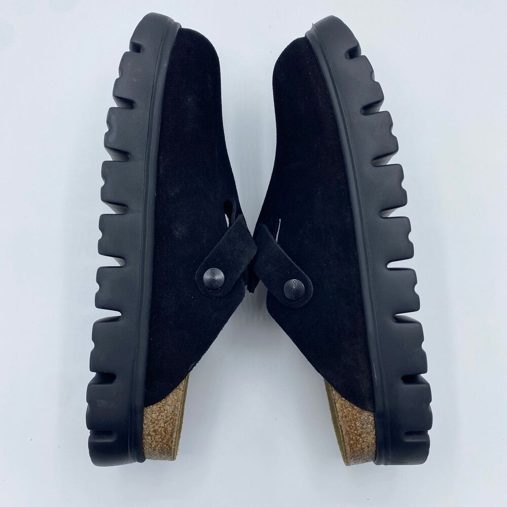 Papillio By Birkenstock Black Suede Boston Clog Size 40 / US 9 - 9.5 - Picture 11 of 13
